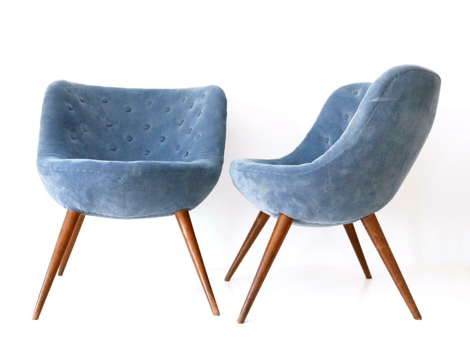 Set Of Two Rare Mid Century Easy Chairs By Fritz Neth For Correcta Germany 1950s photo furniture