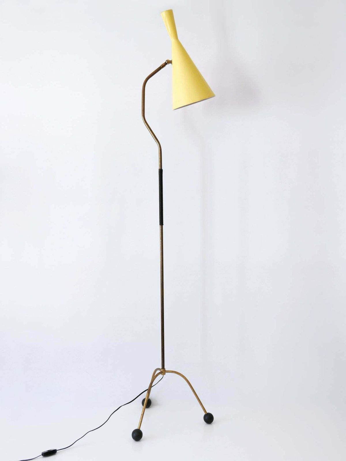 photo buy Elegant Mid Century Modern Diabolo Floor Lamp Or Reading Light Austria 1950s
