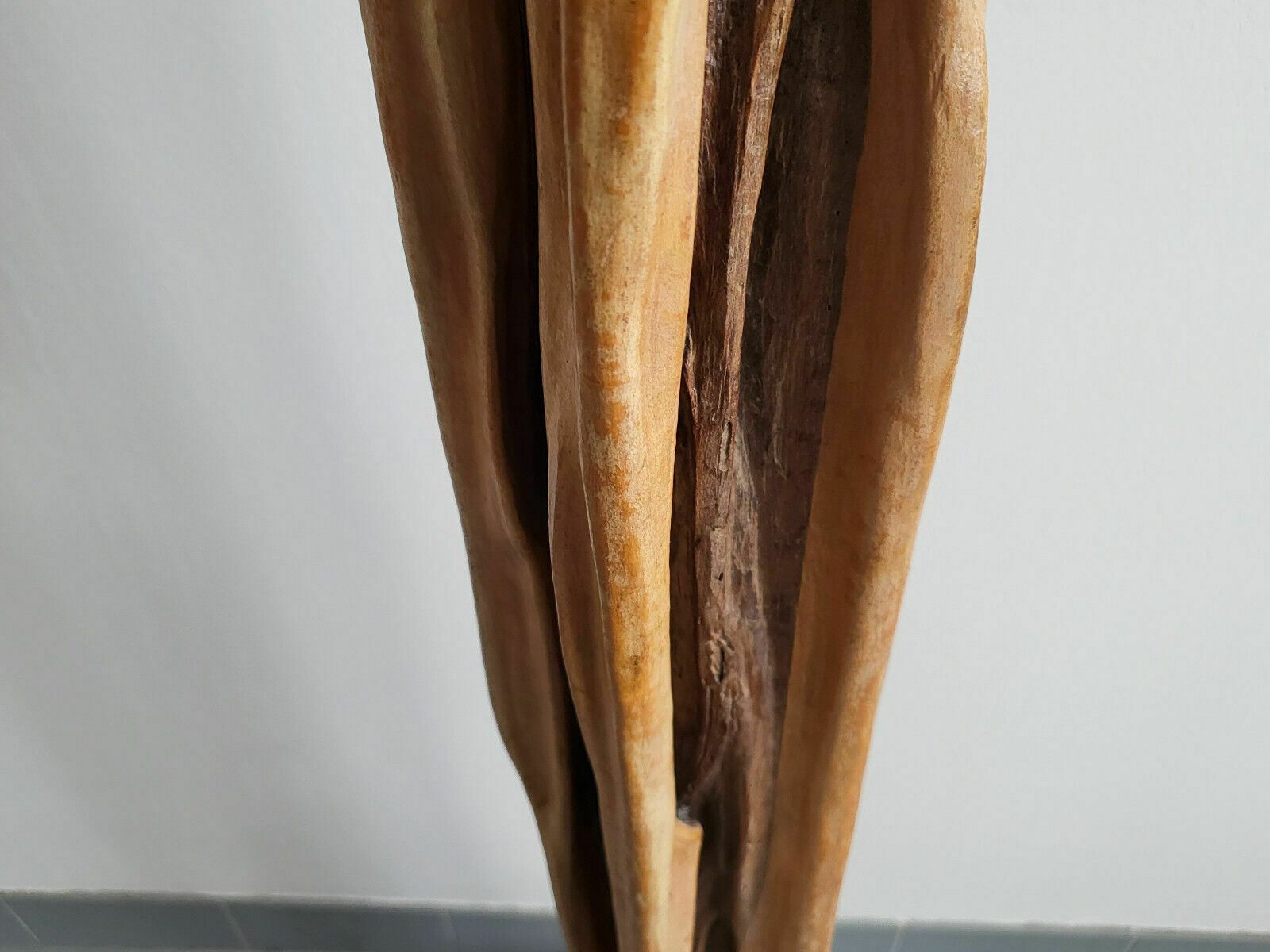 Vintage Floor Lamp 1950 Organic Plant Sculpture Driftwood & Mahogany 50s photo 975.0
