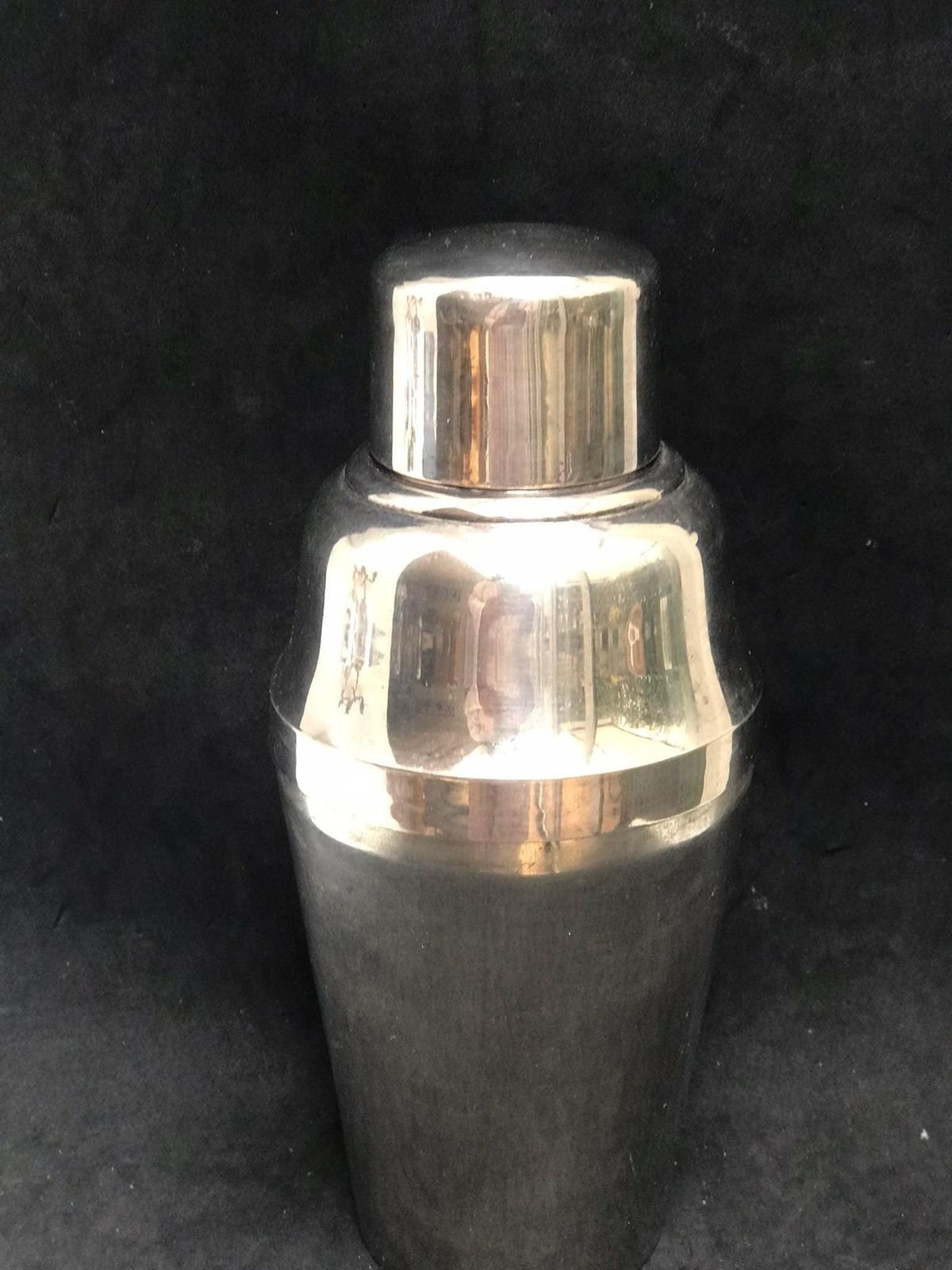 Art Deco Cocktail Shaker With Ice Crusher Silver Plated Bar Cart Decor Mixology Tools Gift For Him Christmas Gift Barware Accessories Bar photo buy