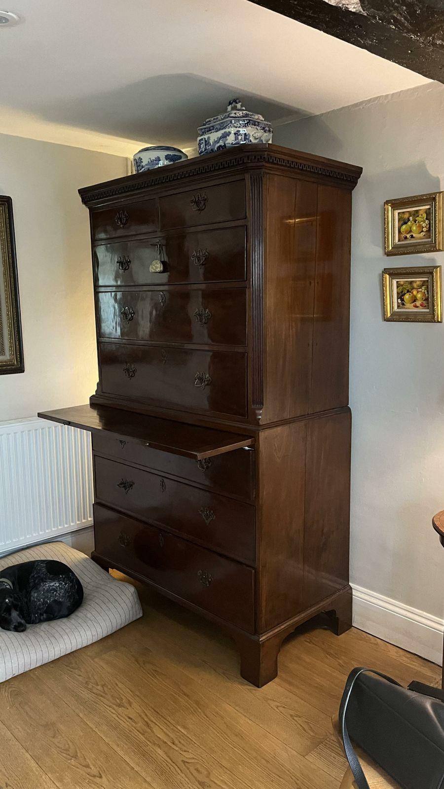 Georgian Chest On Chest With Brushing Slide photo Furniture