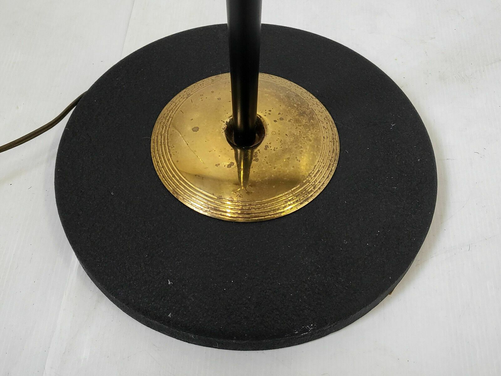 photo furniture Vintage Floor Lamp 1950 House Arlus Brass Steel Glass 50s Retro Rockabilly