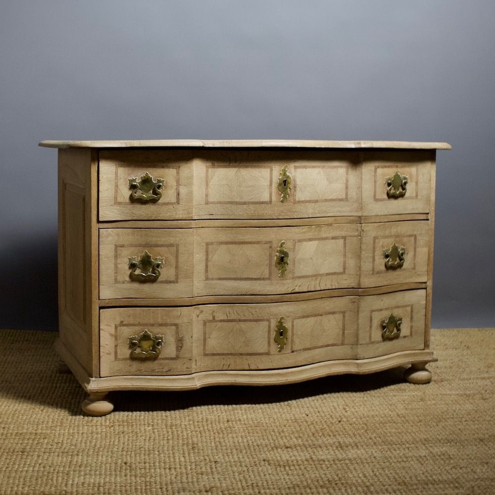 18th Century Bleached Oak Chest Of Drawers