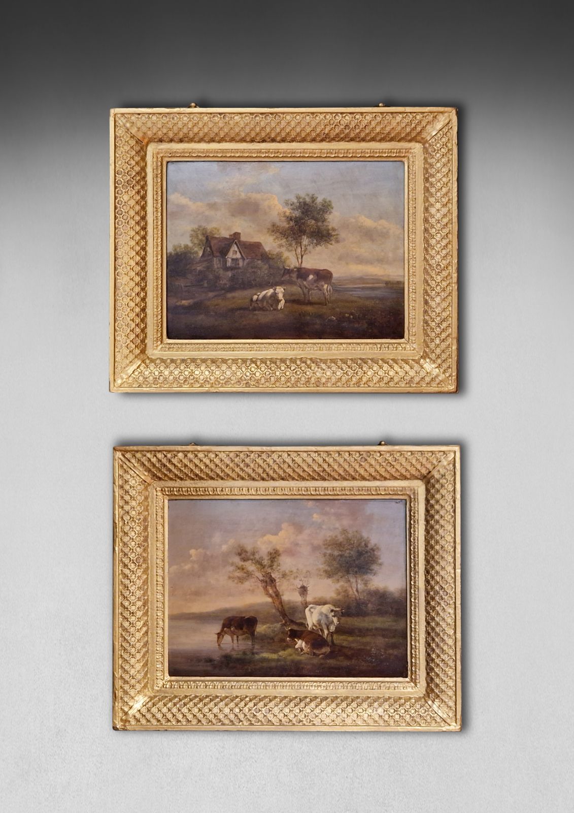 Pair Of Early 19th. Century Oil Paintings photo Art