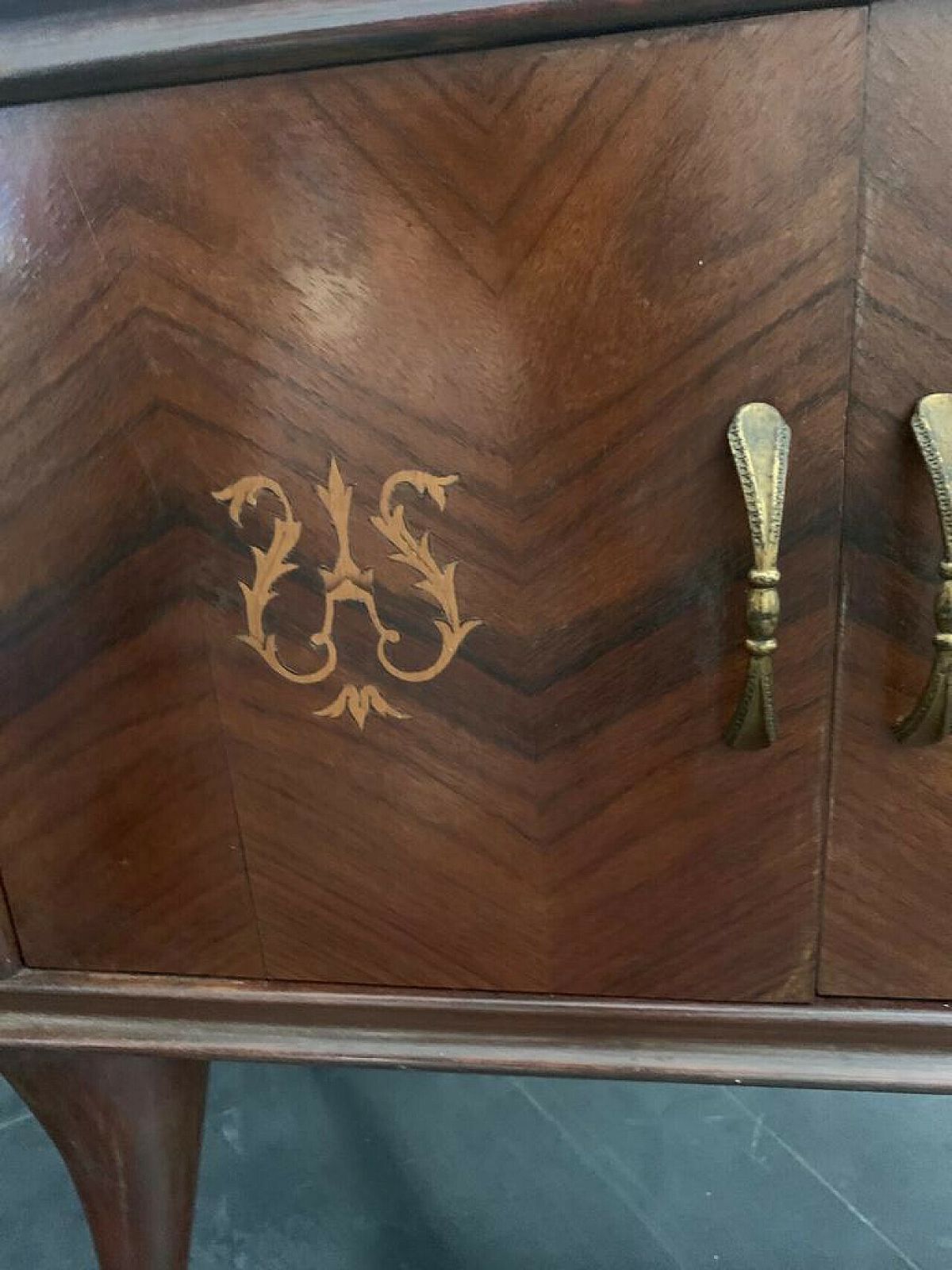 photo furniture Pair Of Rosewood And Brass Bedside Tables, 1950s
