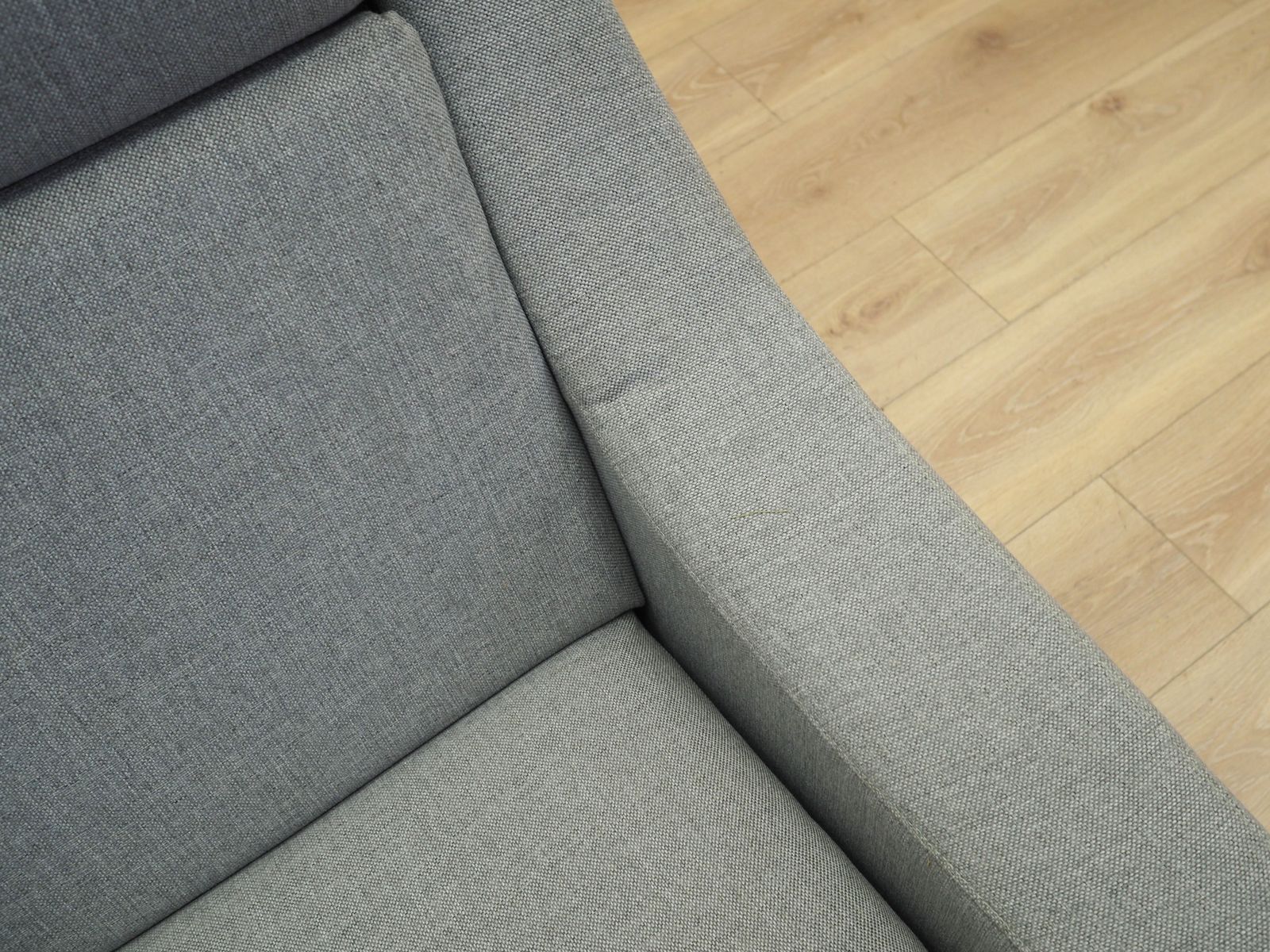photo vintage Grijze Fauteuil, Deens Design, Jaren 1970, Productie: Denemarken