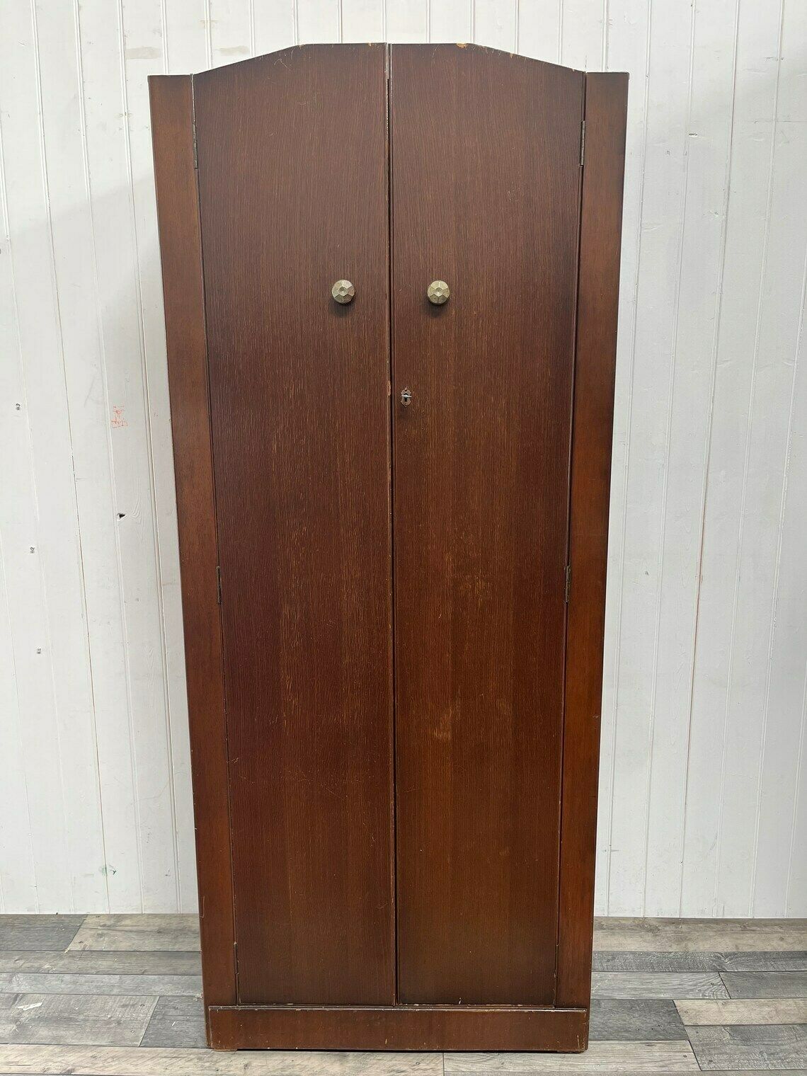 Custom/Bespoke Hand Painted Upcycled Furniture Unique Antique/Vintage Double Wardrobe/Hallrobe Cloak Cupboard