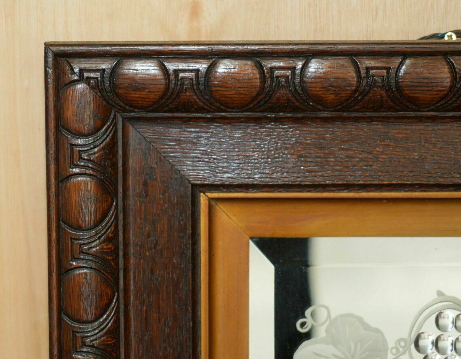 Unique Pair Of Antique Italian Venetian Carved Reverse Painted Bird Mirrors photo Home Decor
