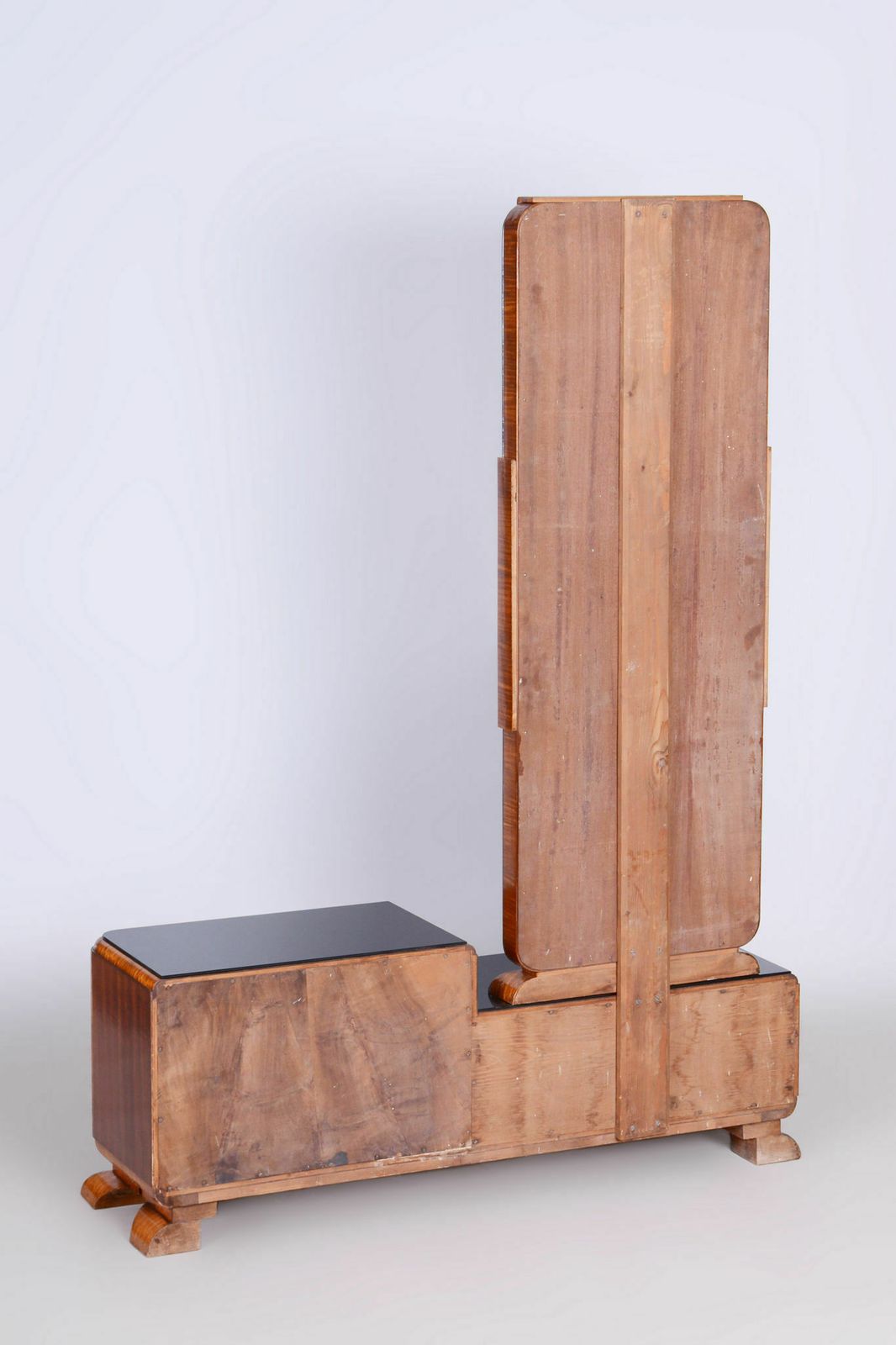 Restored Artdeco Dressing Mirror, Palisandr, Walnut Root Veneer, Revived Original Polish, France, 1920s photo furniture