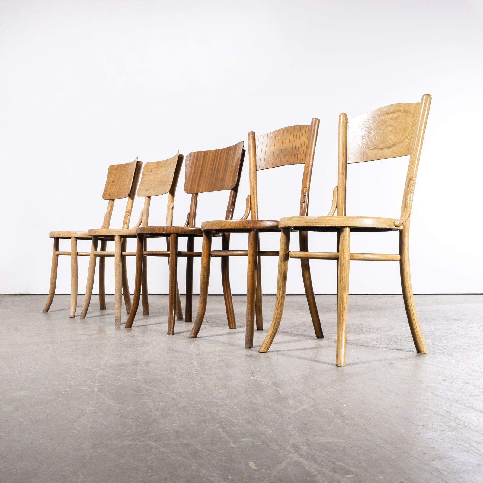 1940’s Bentwood Debrecen Panel Back Dining Chairs – Mixed – Set Of Ten photo Furniture