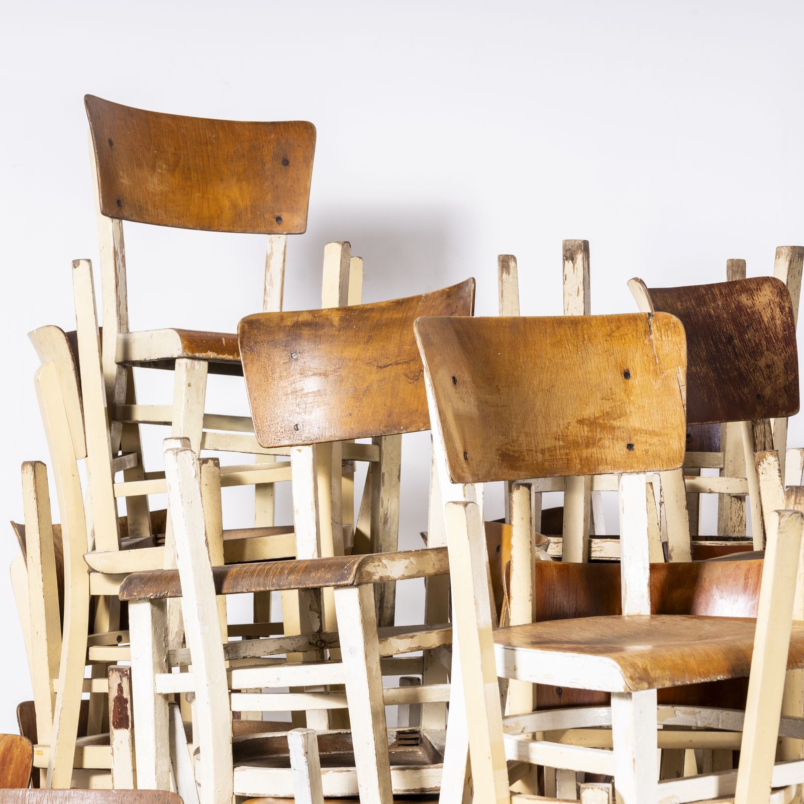 1950's Classic Elegant Bentwood Painted Dining Chair By Ton & Thonet photo Furniture