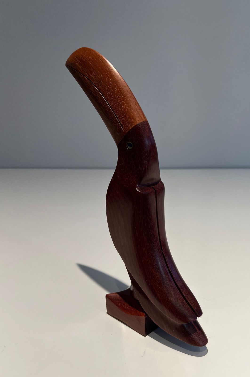 Toucan In Exotic Wood And Glass Eyes photo vintage