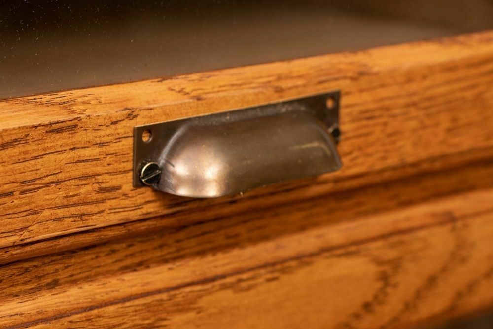 Vintage Style Single Oak Haberdashers Cabinet photo for sale