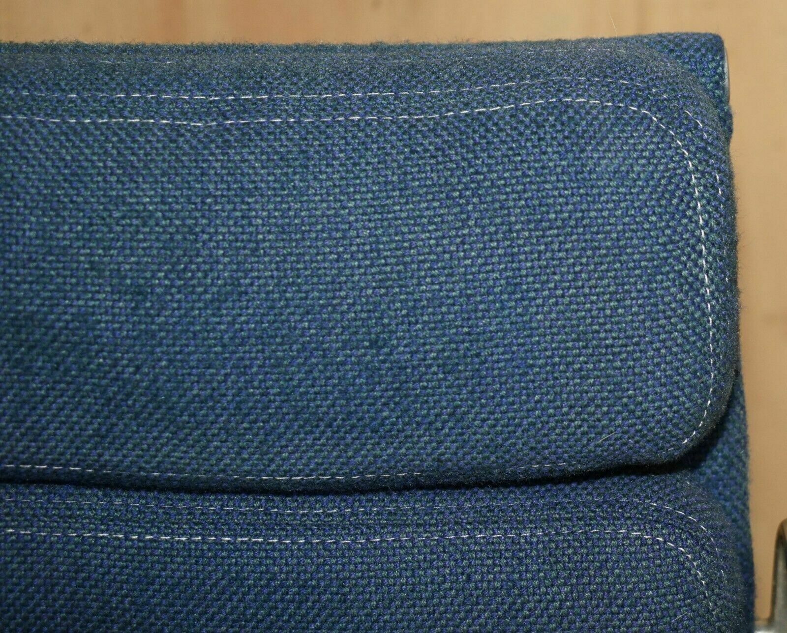 Rare Original Herman Miller Blue Linen Eames Ea217 Softpad Office Swivel Chair photo buy