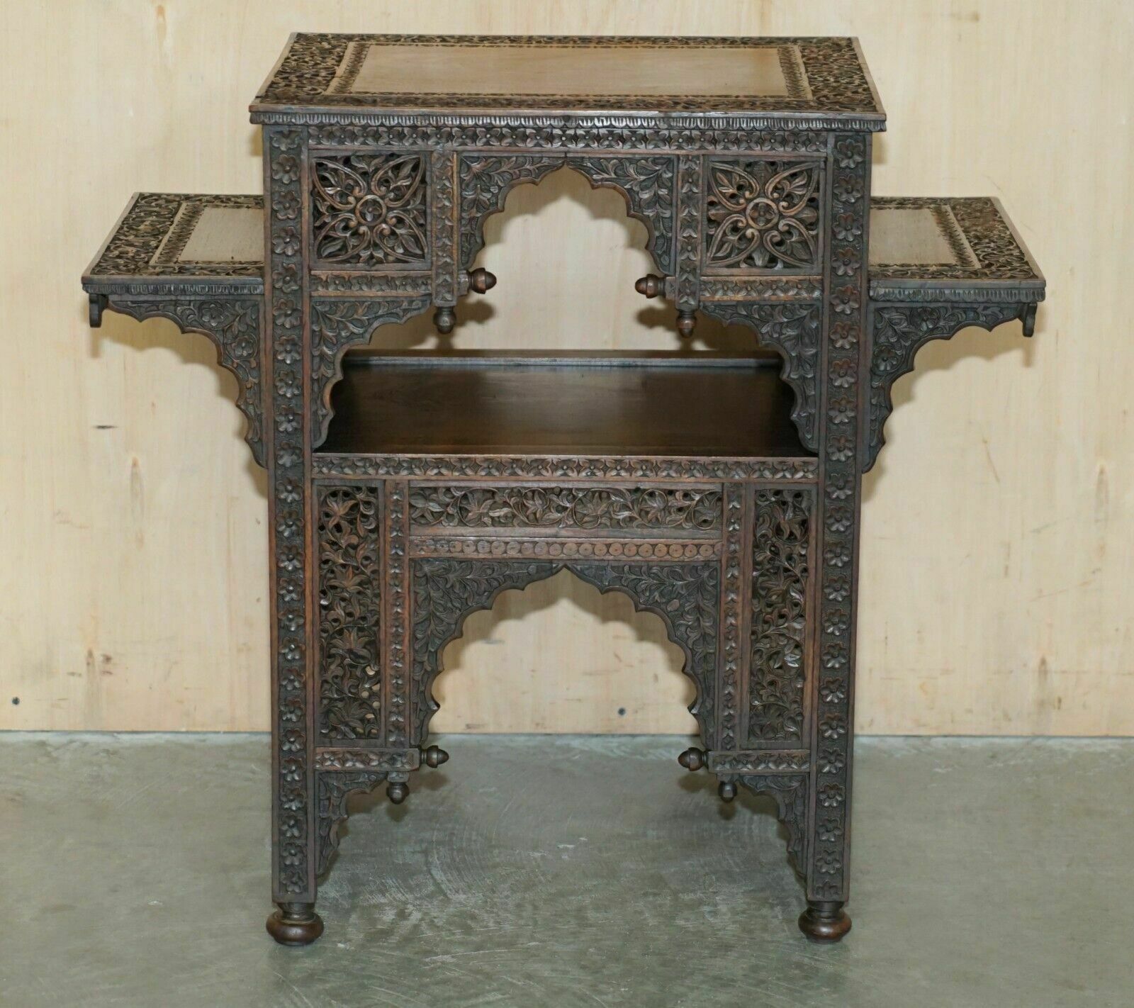 Fine Large Antique Hand Carved Liberty London Moorish Occasional Centre Table photo for sale