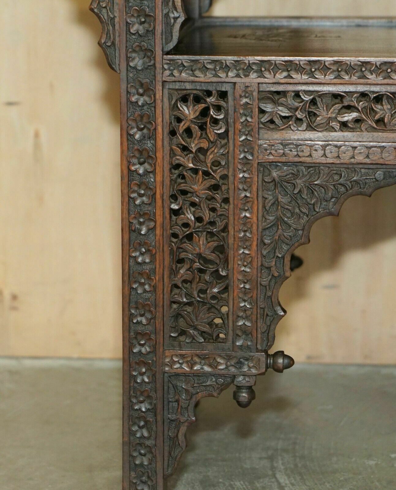 Furniture Fine Large Antique Hand Carved Liberty London Moorish Occasional Centre Table photo