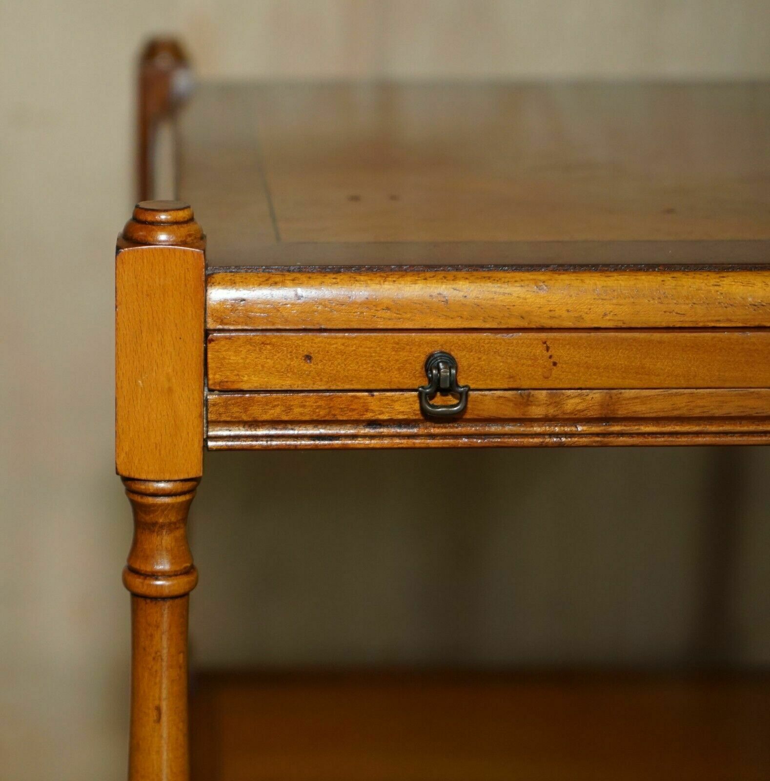 Bradley Furniture Stamped Flamed Mahogany Side Table With Butlers Serving Tray photo Furniture