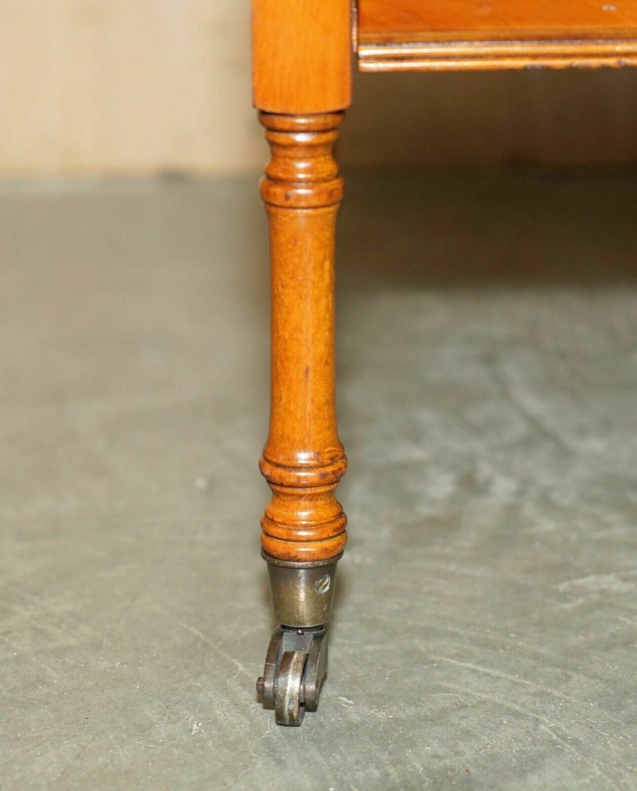 photo for sale Bradley Furniture Stamped Flamed Mahogany Side Table With Butlers Serving Tray