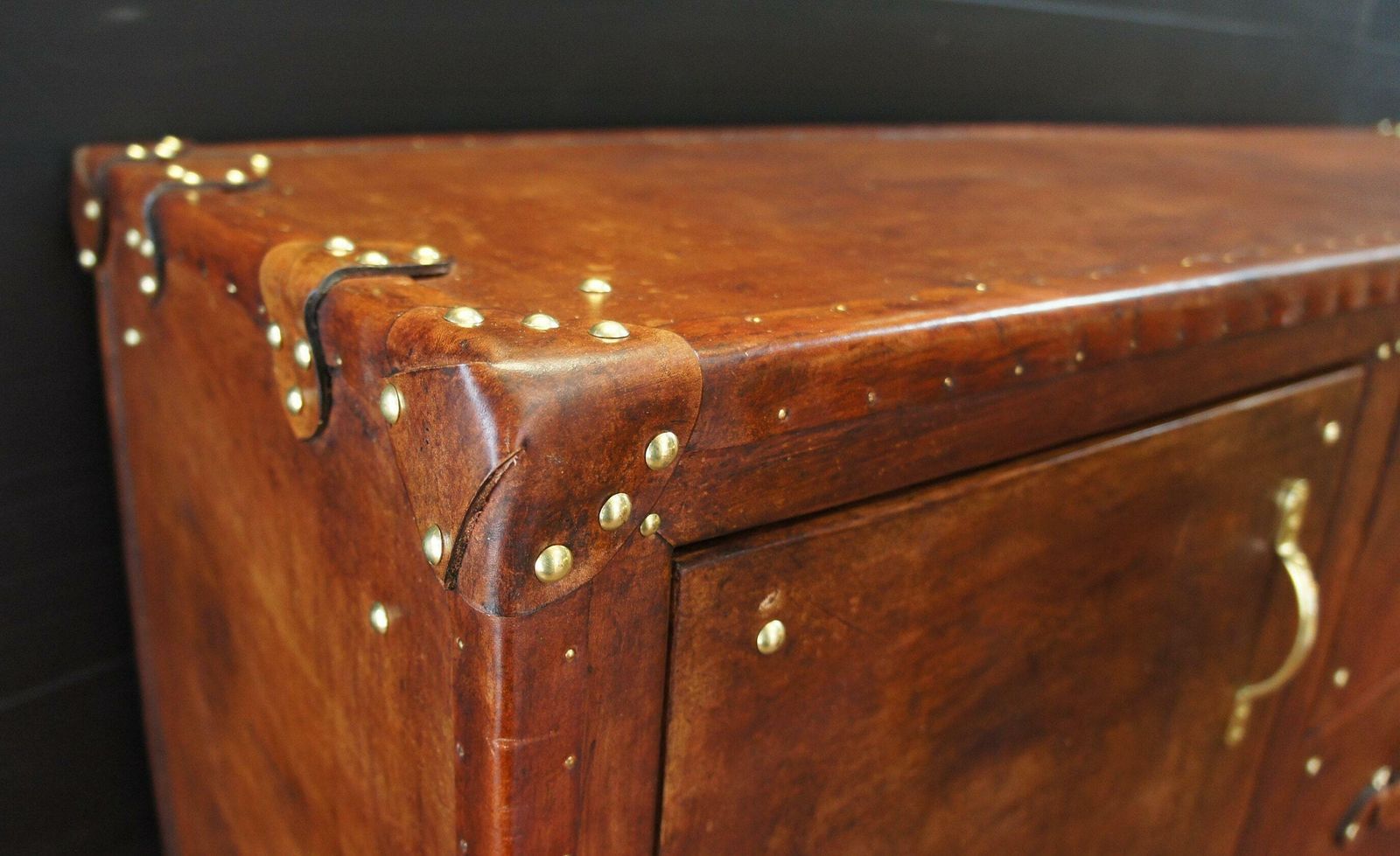 Leather Console Table , Side Board , Entrance Furniture photo vintage