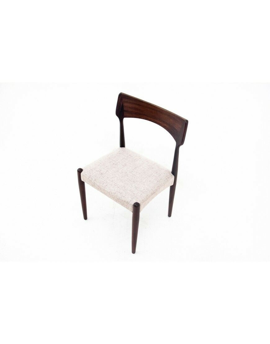 photo furniture Four Rosewood Chairs, Designed By Bernhard Pedersen & Son, Denmark, 1960s. After Renovation.