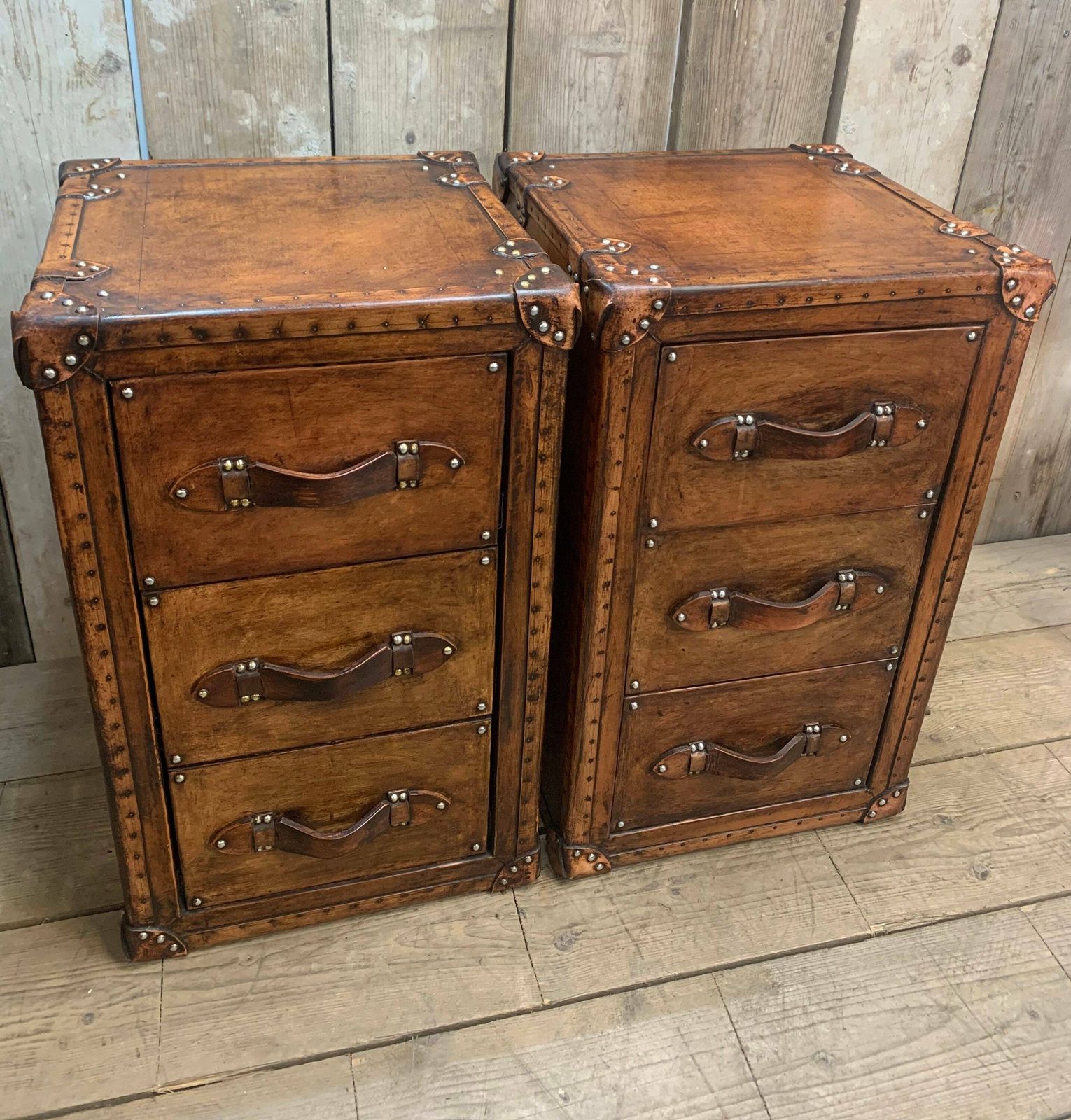 Leather Nightstands , Luxury Leather Bedroom Furniture , Bedroom Decor , Home Furnishings photo vinterior