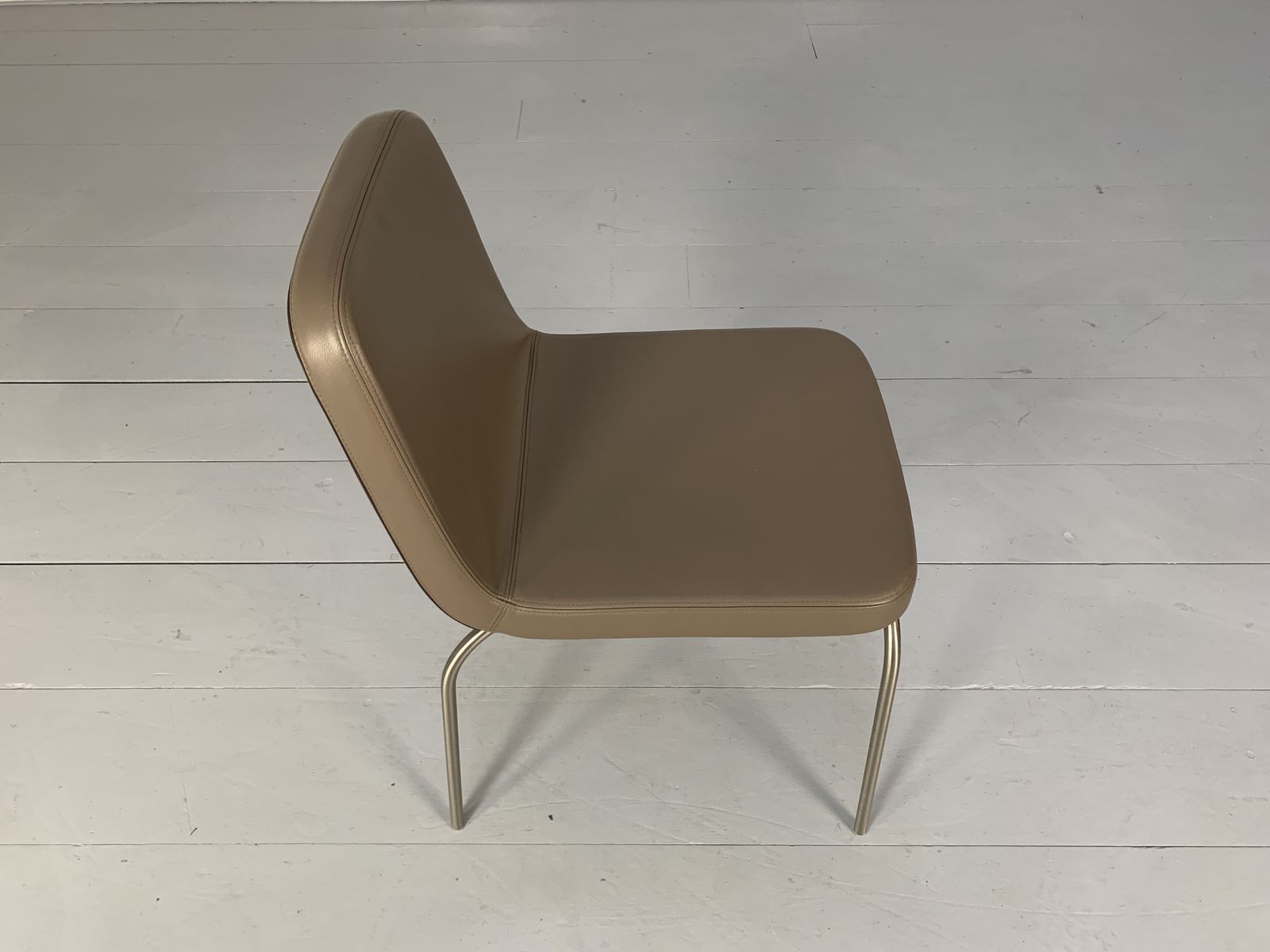 Furniture 10 Minotti “Arp 1” Dining Chairs – In Taupe Leather photo