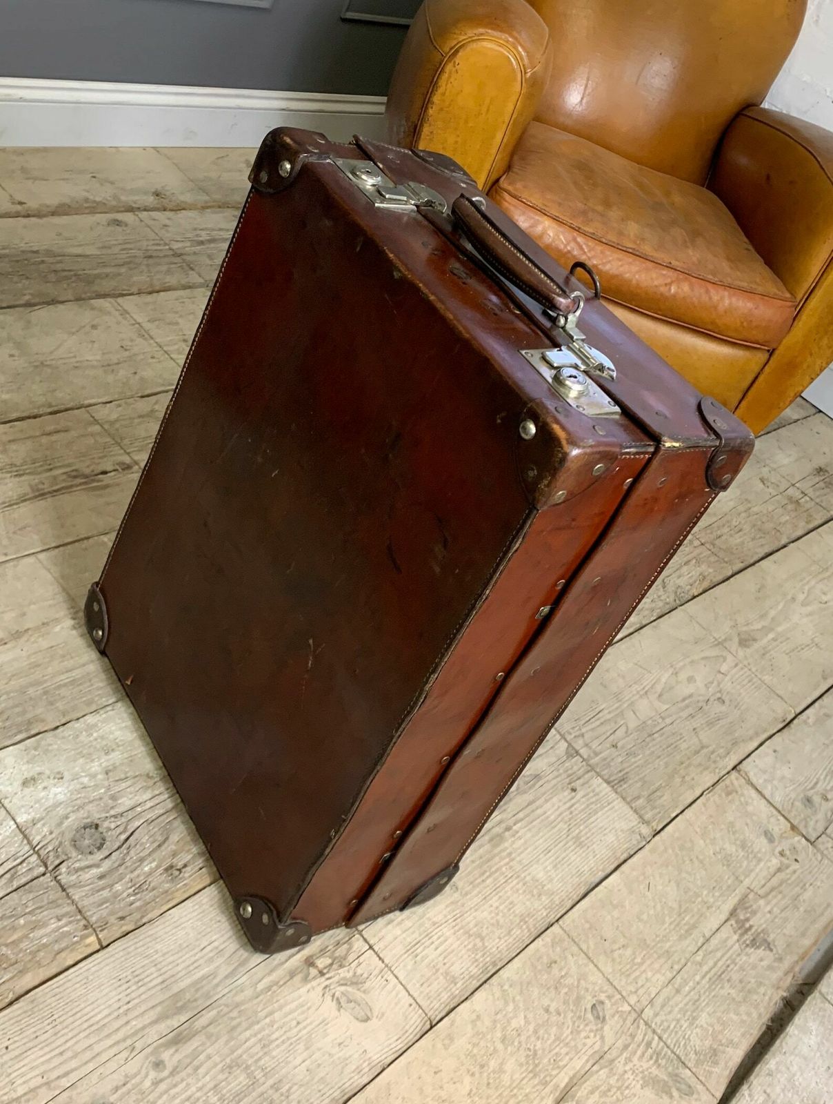 Luxury English Leather Large Shoe Trunk 12 Pairs photo buy
