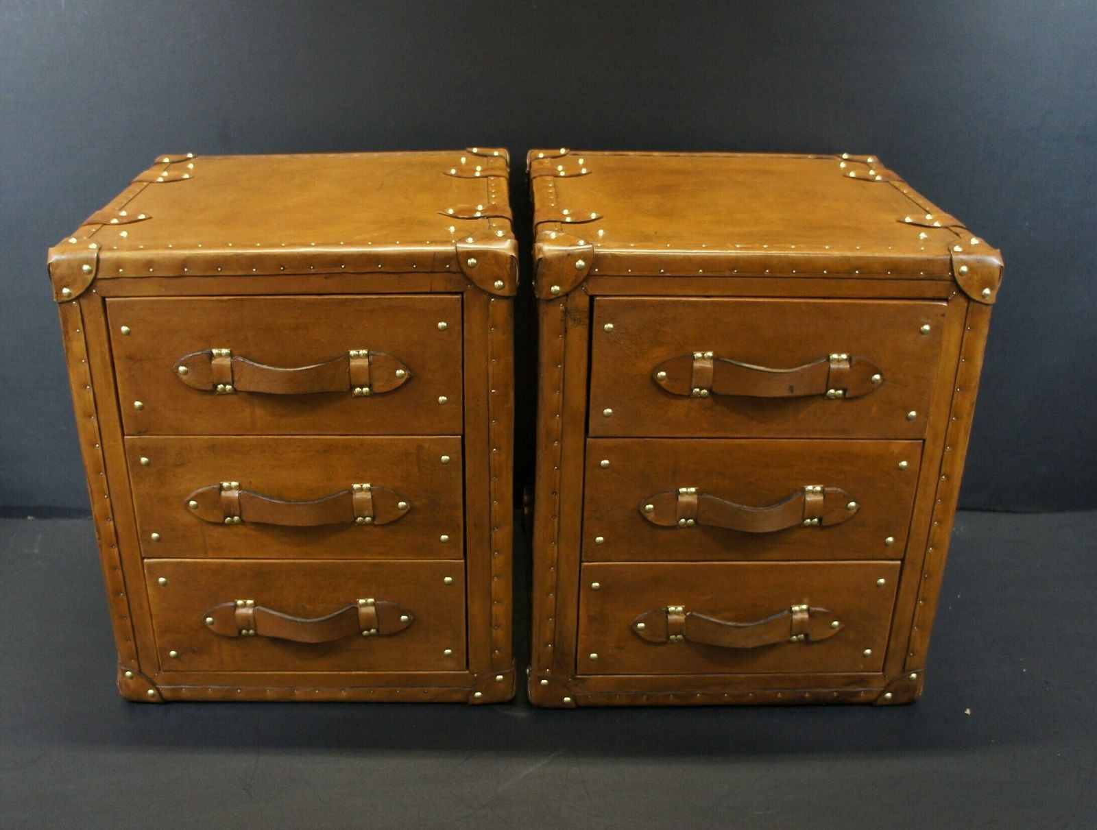Night Stands Bedroom Decor Luxury London Tan Leather Bedside Tables Room Decor photo buy