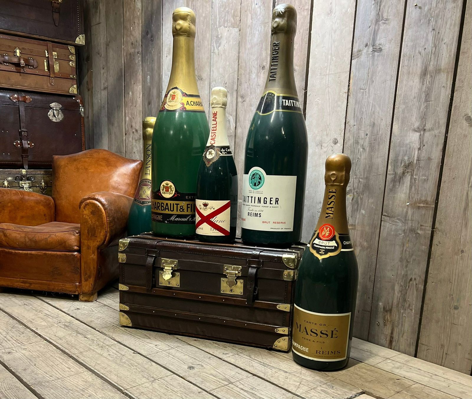 Champagne Bottles Huge Fibre Glass Brewery Display Bottles Extra Large Advertising Pub Ware photo Home Decor