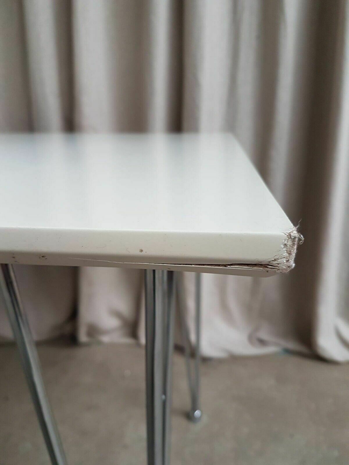 photo vinterior Vtg Late Mid Century Style Modernist Desk Dining Table Danish Scandi Retro