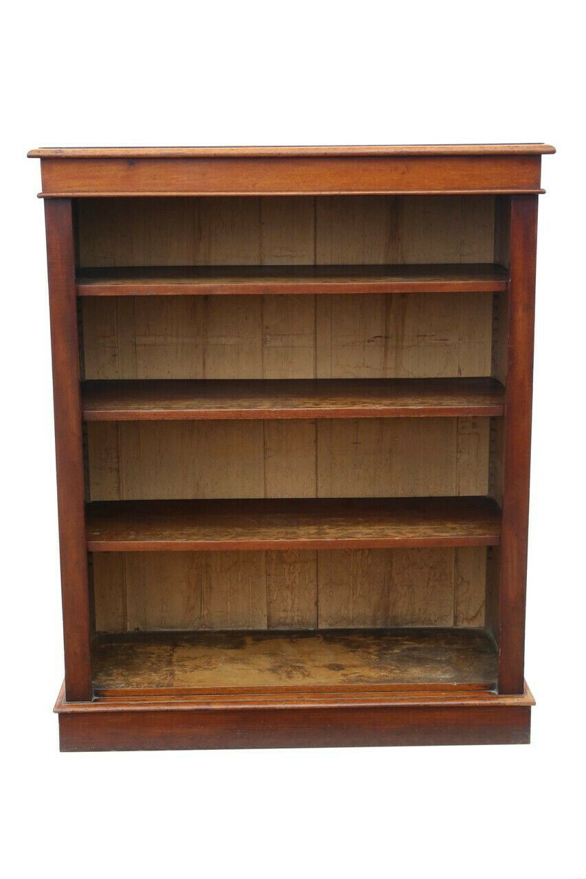 Antique Large Fine Quality 19th Century Mahogany Adjustable Bookcase