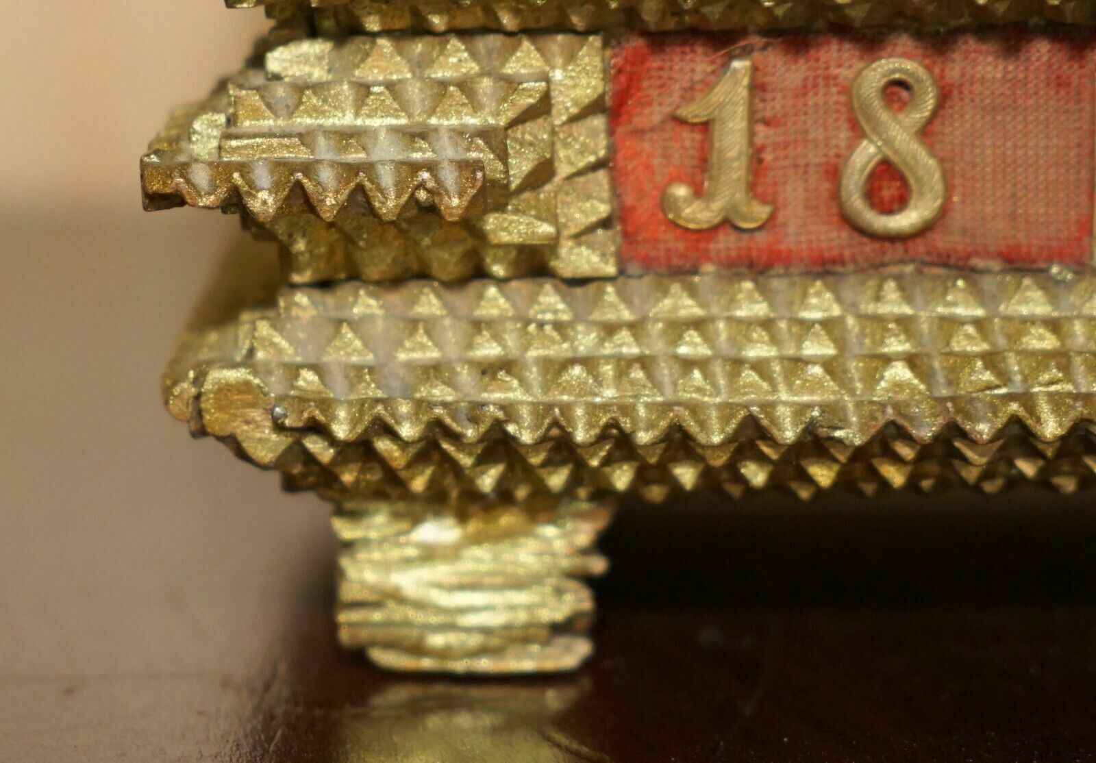 photo furniture 1896 Dated Tramp Art Jewellery Box Zum Andenken / In Memory Of Jewellery Box