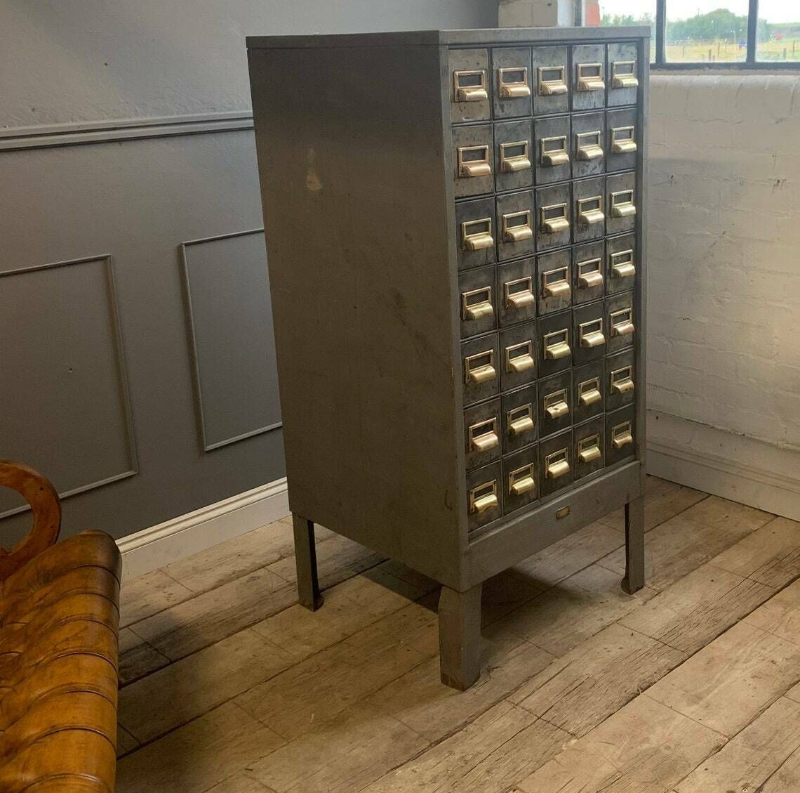 Stunning Large Antique Industrial Draw Unit Wine Bottle Holder Home Decor Furniture photo furniture