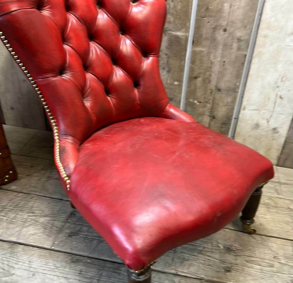 Red Leather Antique Chesterfield Club Chair Home Decor Interiors photo 915.0