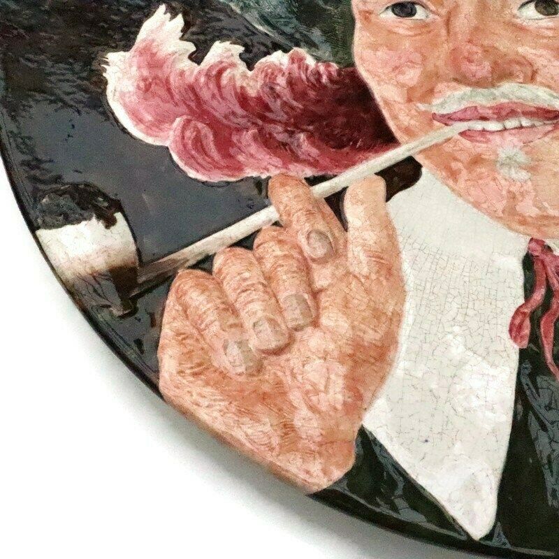 Huge Serraguemines Majolica Wall Plate Number 2301 Made In France photo for sale