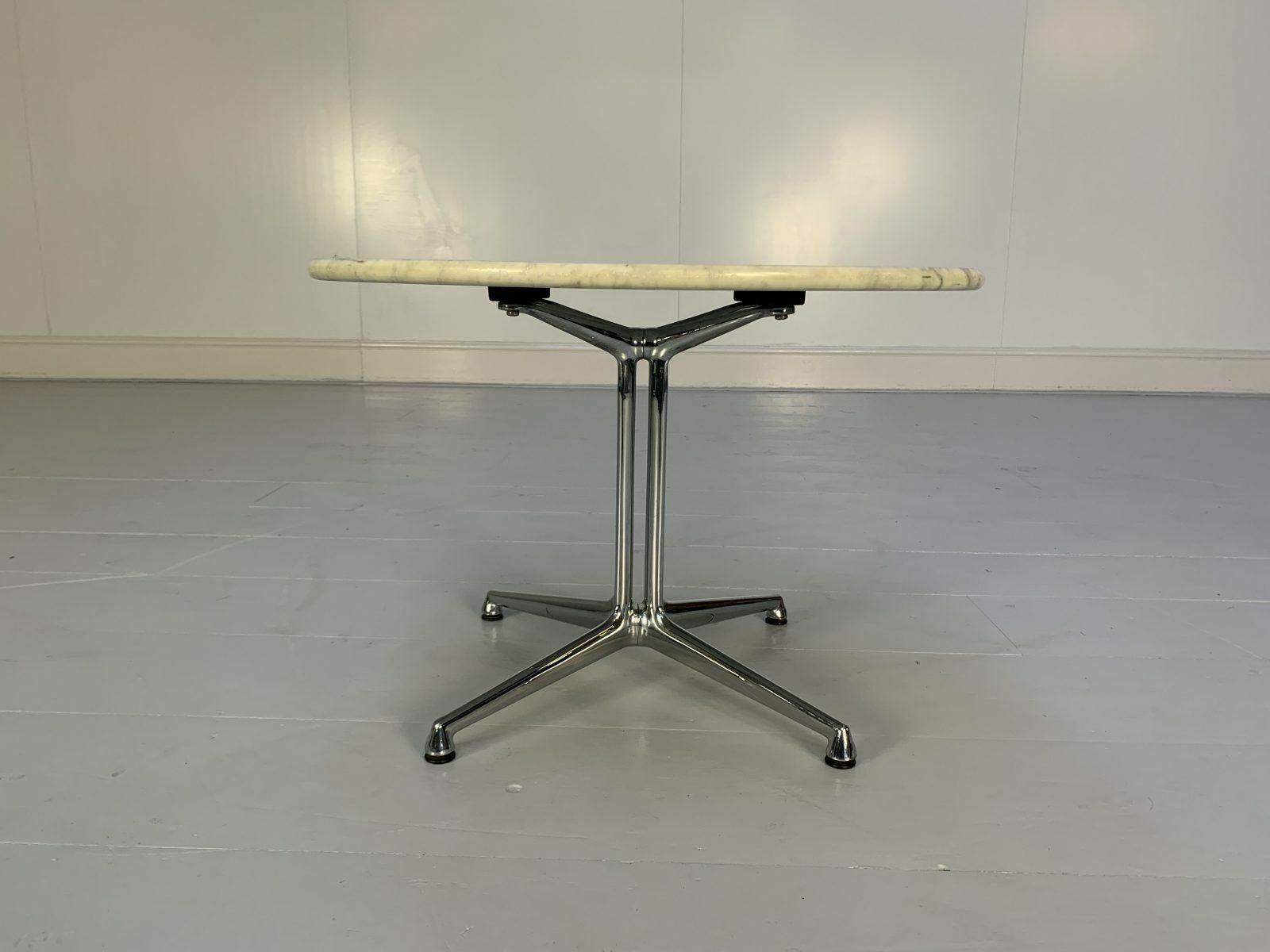 2400.0 Vitra “La Fonda” Eames Chair & Marble Table – In Black Hopsack photo