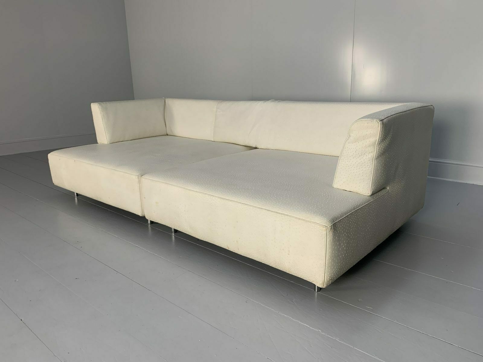 Edra “L’homme Et La Femme” Sofa  In Ostrich Leather photo for sale