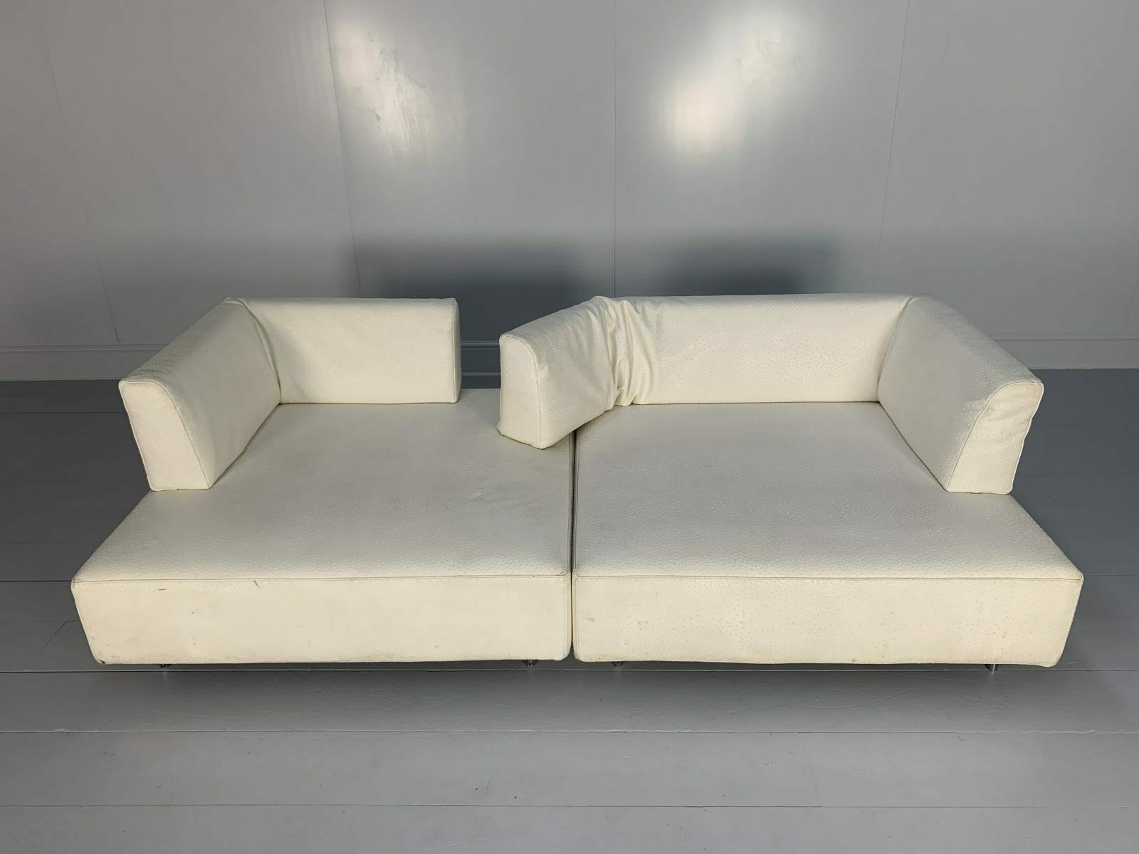 Edra “L’homme Et La Femme” Sofa  In Ostrich Leather photo vinterior