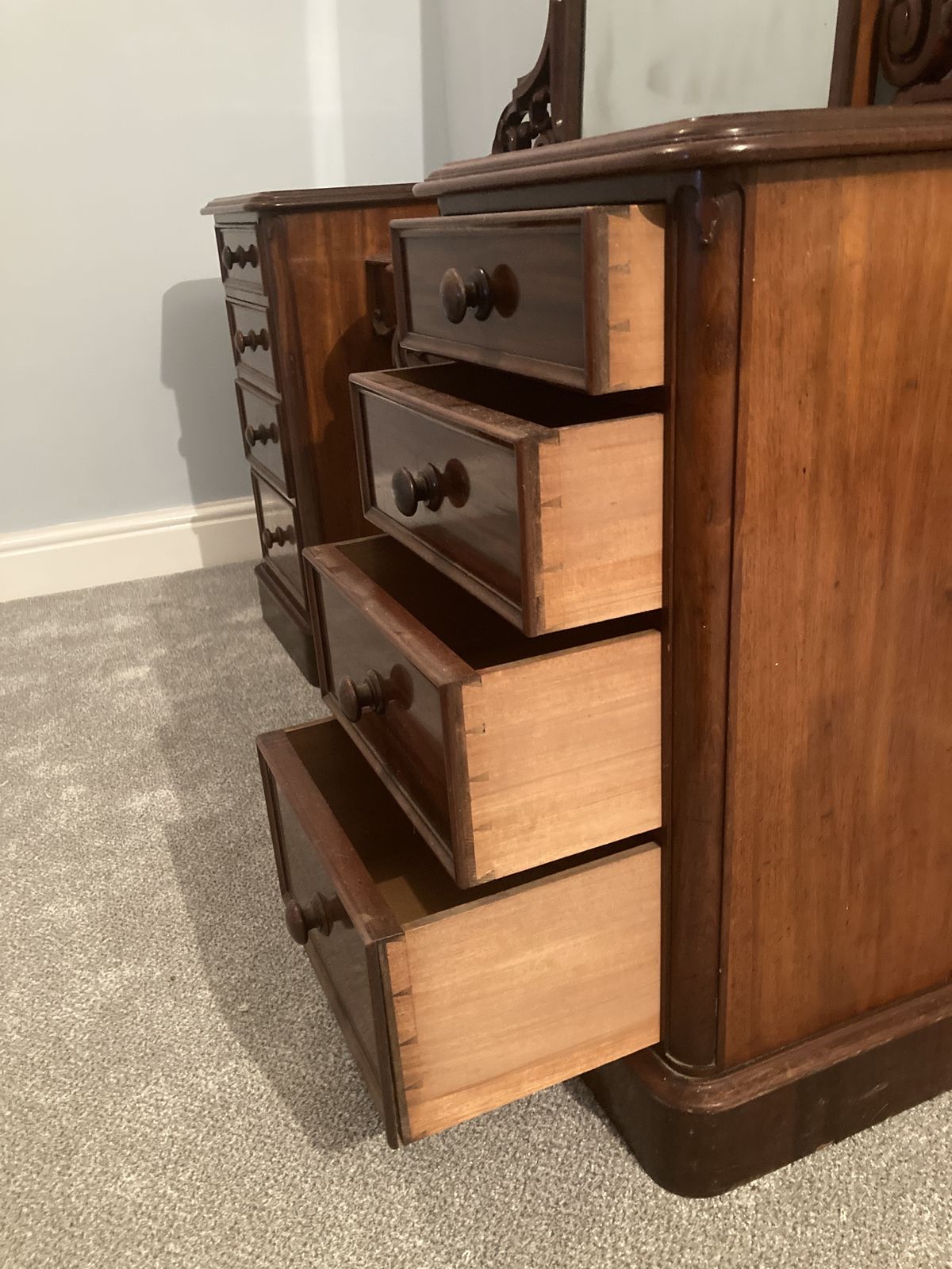 Large Victorian Mahogany Duchess Dressing Table photo vinterior