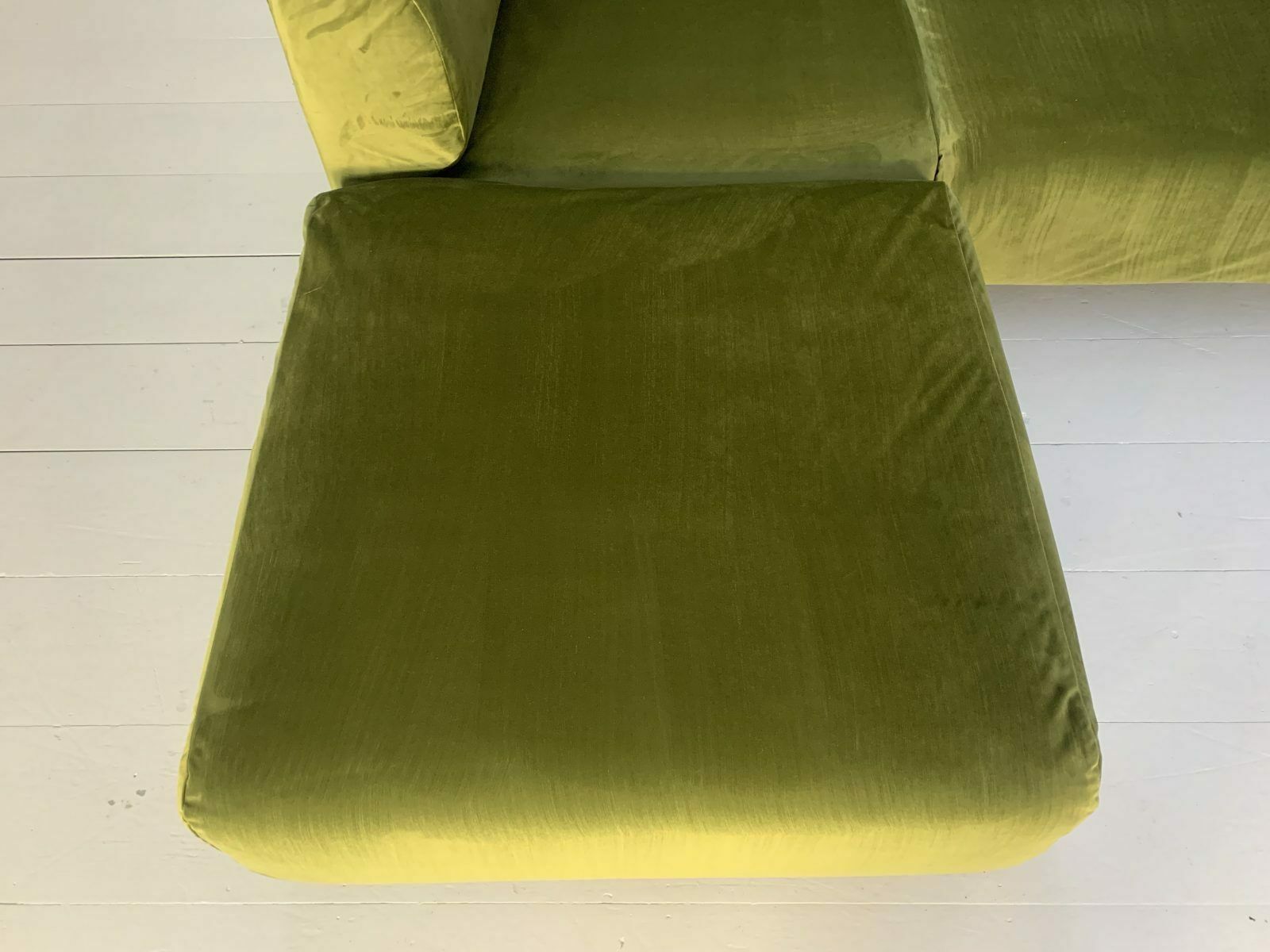 Cassina “250 Met” L Shape Sofa  In Green Velvet photo 3900.0
