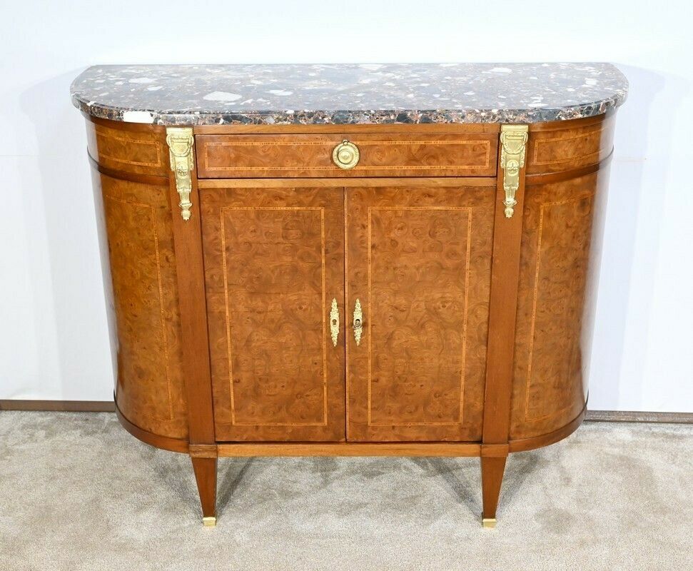 Buffet In Thuya Burl And Mahogany, Louis XVI Style – 2nd Part 19th Century