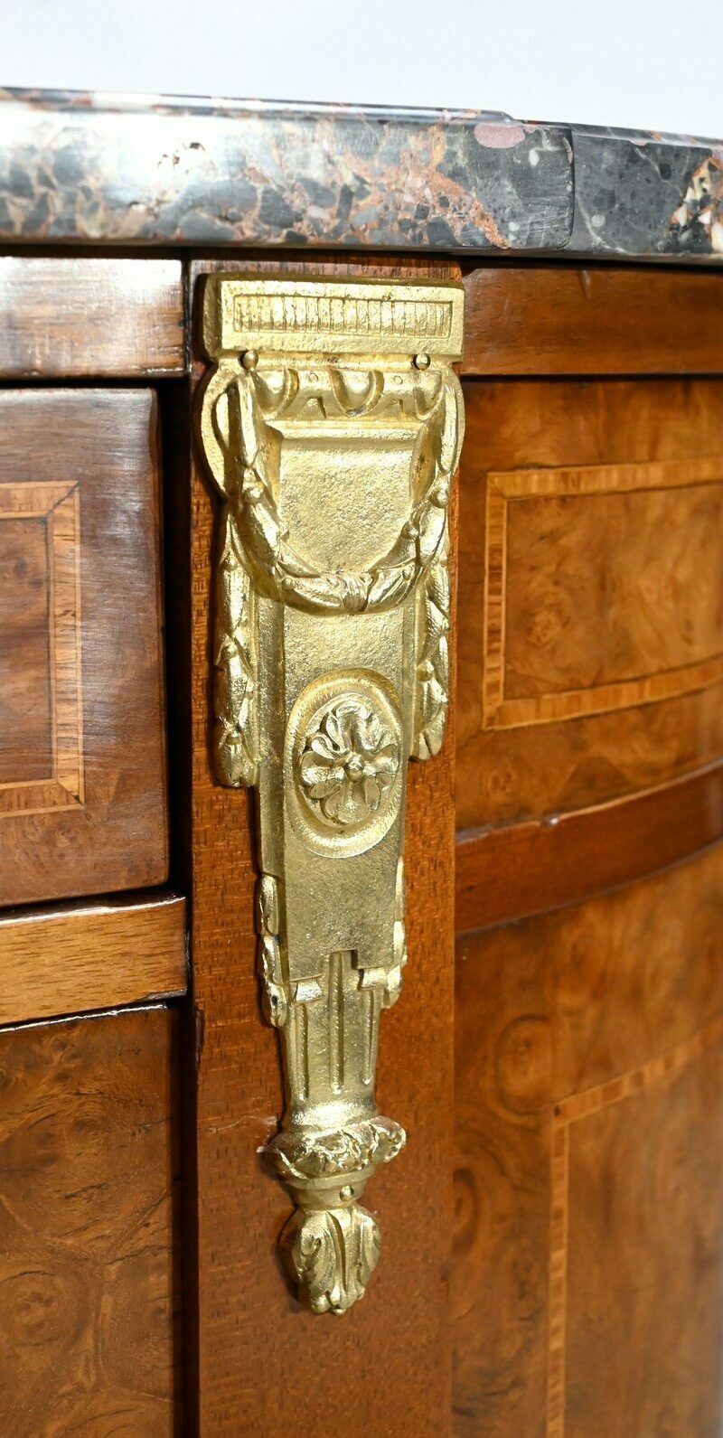 Furniture Buffet In Thuya Burl And Mahogany, Louis XVI Style – 2nd Part 19th Century photo