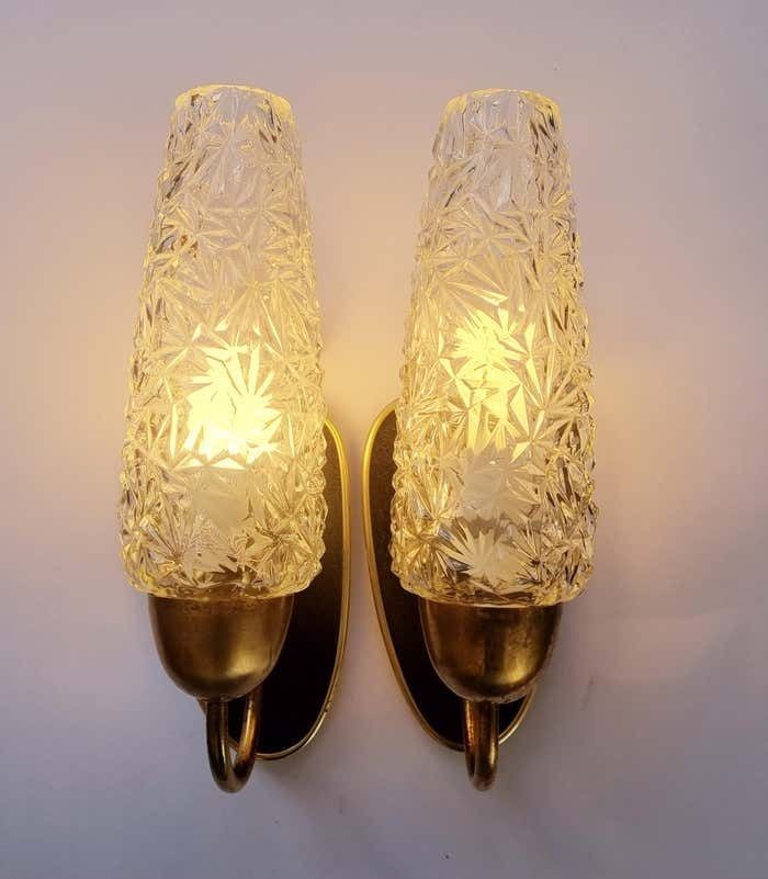 photo vintage Pair Of Rare Midcentury Wall Lamps, Germany, 1960s