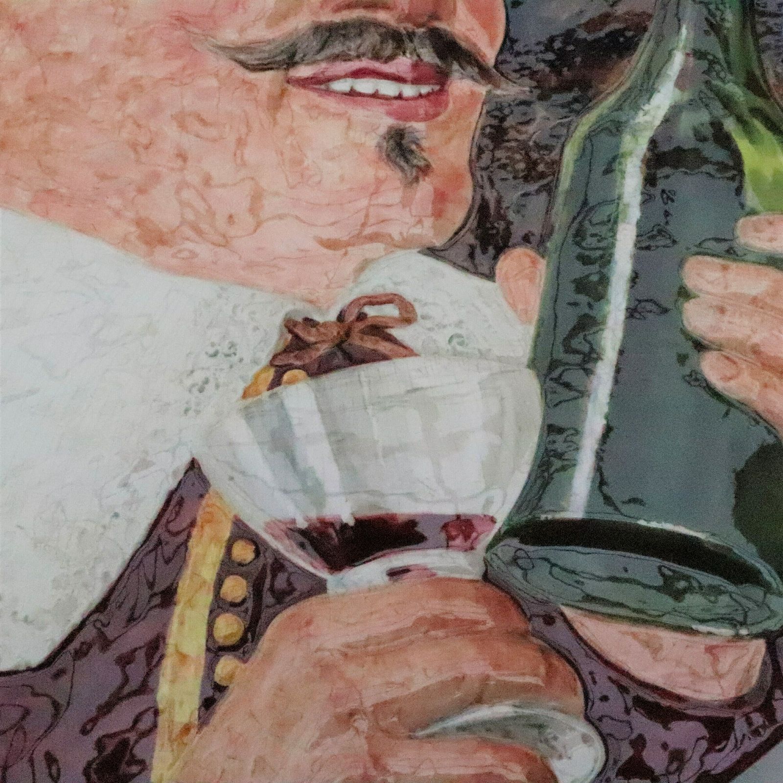 Huge Serraguemines Majolica Wall Plate Jolly Man Number 2300 Made In France photo 240.0