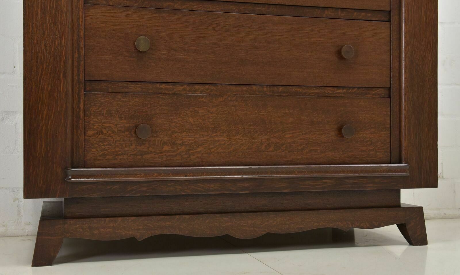 photo for sale Antique! Drawer Chest Ode Oak Brutalist Art Deco Vintage 1940 Charles Dudouyt