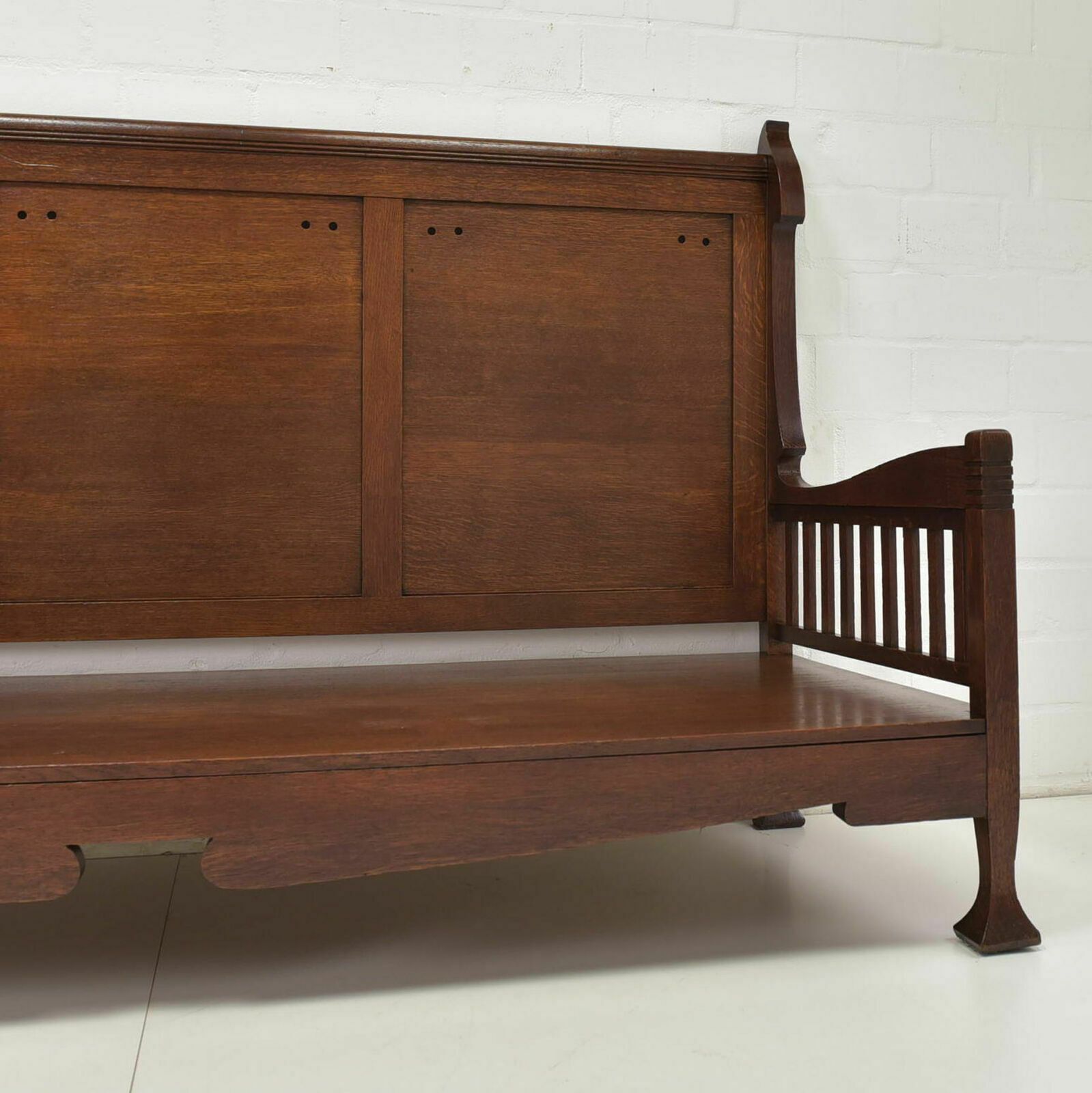 photo furniture Antique! Daybed Restored Art Nouveau Around 1905 Solid Oak Daybed Lounger Sofa
