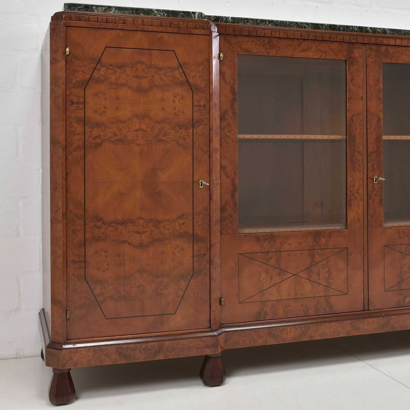 photo furniture Antique! Xl Showcase Sideboard Restored Art Deco Around 1930 Burl Wood Sideboard