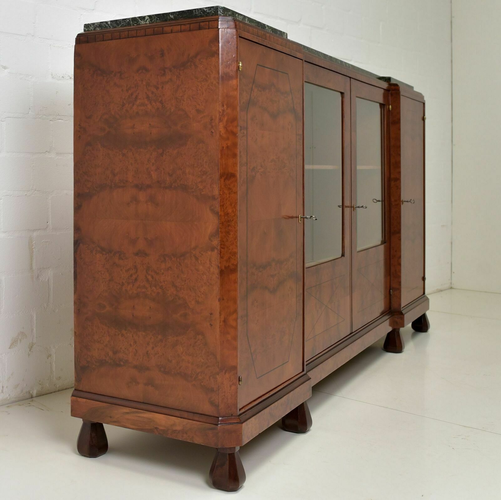 Furniture Antique! Xl Showcase Sideboard Restored Art Deco Around 1930 Burl Wood Sideboard photo