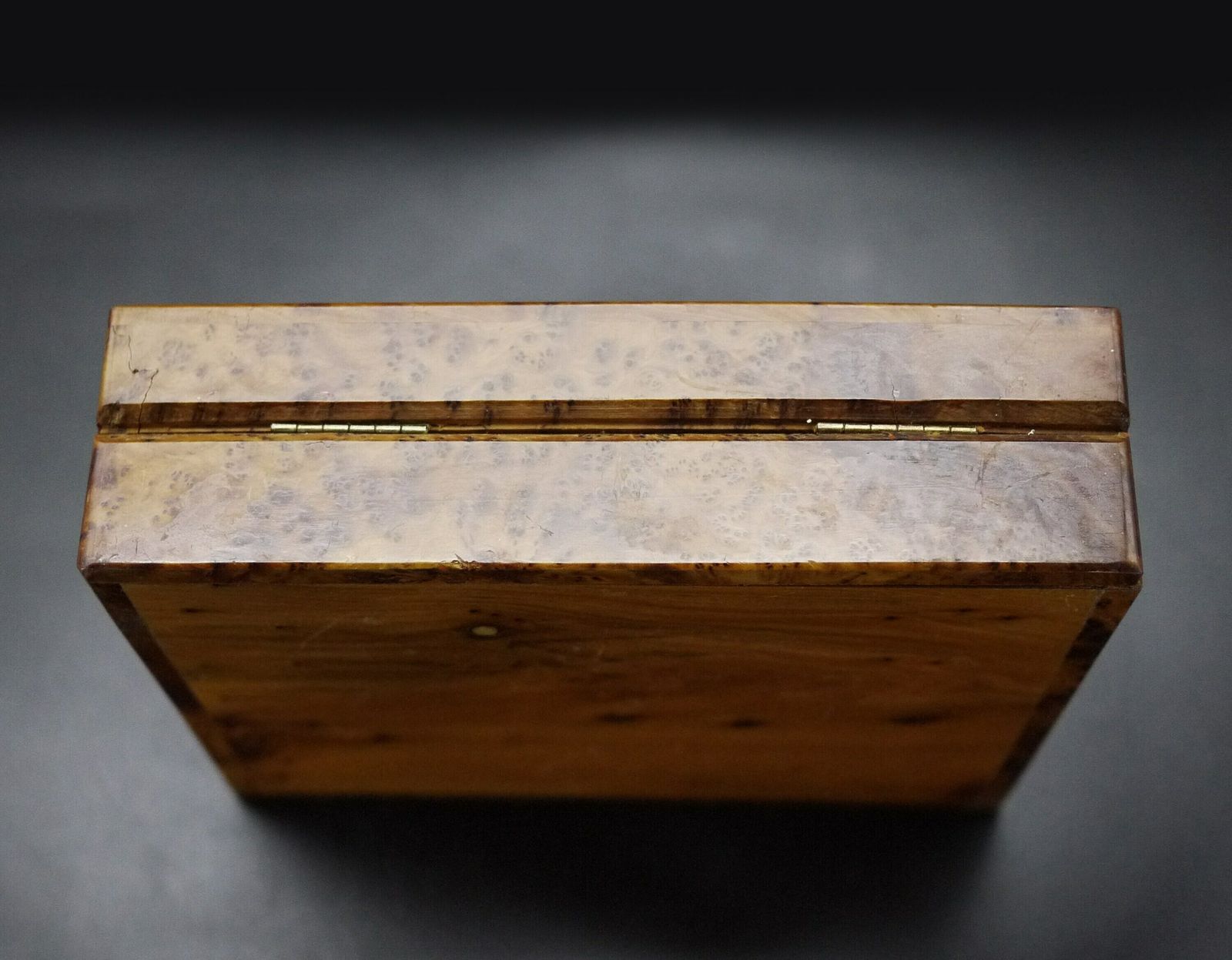 photo furniture Art Deco Burl Wood Rectangular Lidded Box