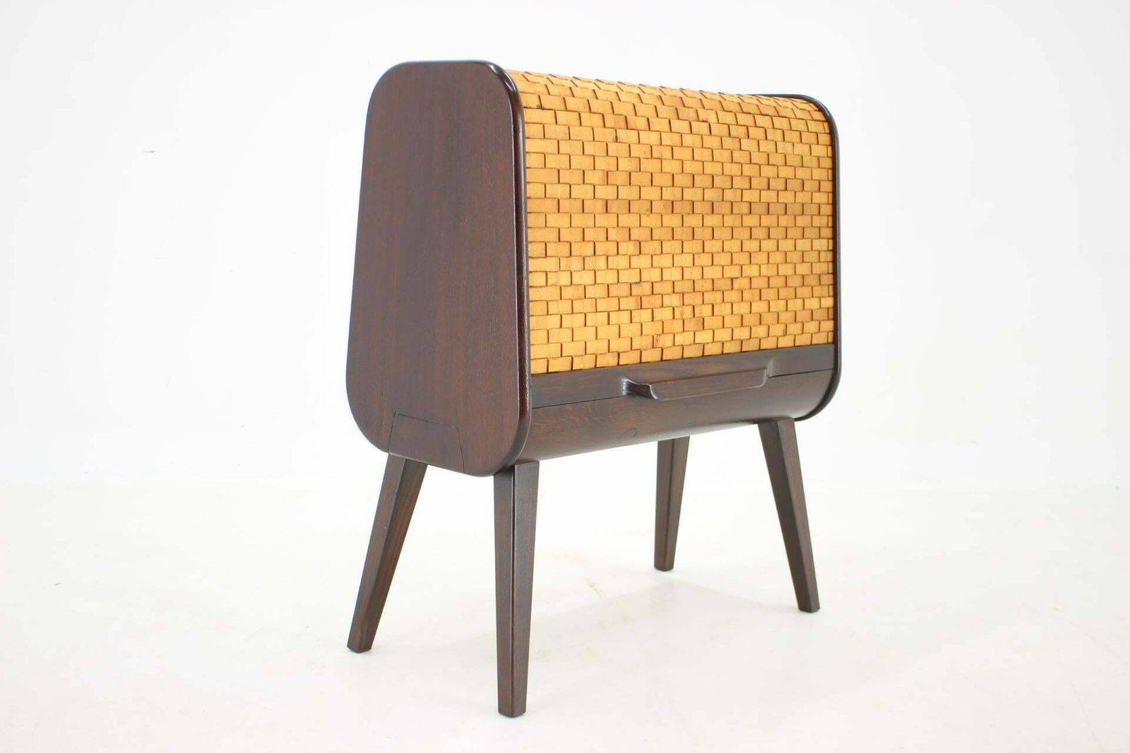 1950s Rare Wooden Bar Cabinet, Czechoslovakia photo furniture